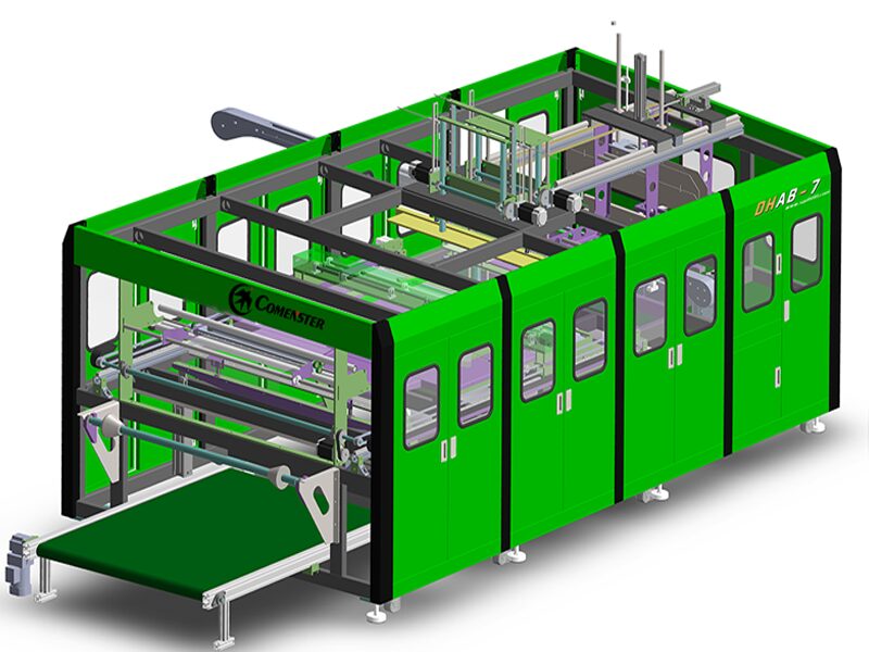 Automated production line with modern bottle packaging system
